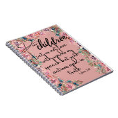 Lieve Kinderen Bijbelverzen 1 Johannes 3:18 Notitieboek (Rechterzijde)