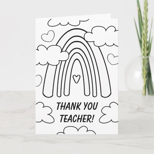 Lieve Kinderen Kleuren Regenboog Juf Bedankt (Voorkant)