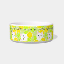 Lieve Kitty Cat pet bowl Sunny, Cheerful, Cute!