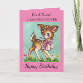 Lieve kleindochter  Baby Herten Verjaardag Kaart (Voorkant)