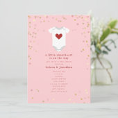Lieve kleine body Valentijn Baby Shower I Kaart (Staand voorkant)