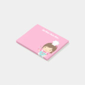 Lieve Kleine Chef Bakster Meisje Recept Post-it® Notes (Schuin)