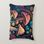 Lieve kleine elfen spelen onder paddenstoelen accent kussen (Achterkant (Verticaal))