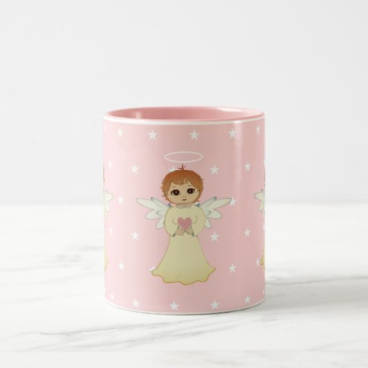 Lieve kleine engeltjes tweekleurige koffiemok (Center)