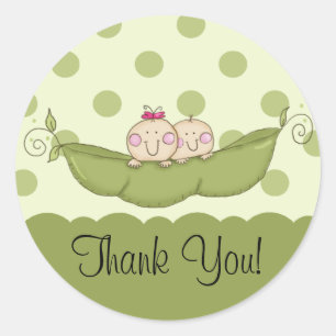 Lieve kleine erwtentweeling dank u Sticker