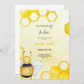 lieve kleine honing babyshower Uitnodiging (Voorkant / Achterkant)