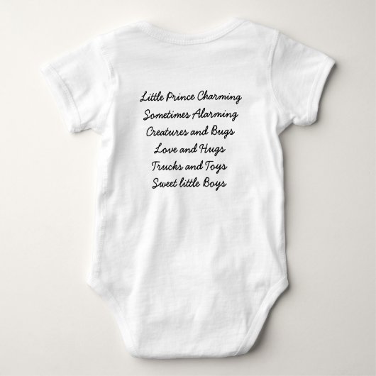 Lieve kleine jongens romper (Achterkant)