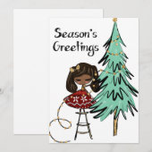 Lieve kleine kerstgroet feestdagenkaart (Voorkant / Achterkant)