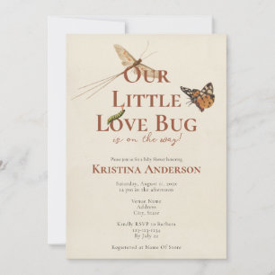 Lieve Kleine Liefdeskever Baby Uitnodiging