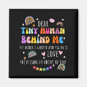 Lieve kleine mens achter mij, grappige leraar oude magneet (Voorkant)