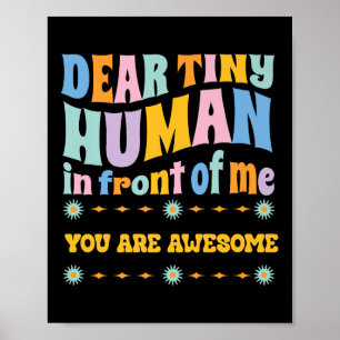 _lieve Kleine Mens Voor Me Leraar Citaten Mot Poster