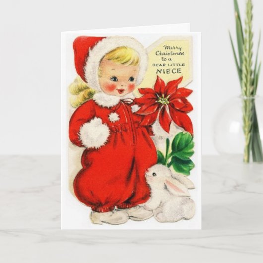 Lieve kleine nichtje feestdagen kaart (Voorkant)