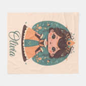 Lieve Kleine Prinses Persoonlijk Fleece Deken (Voorkant (Horizontaal))