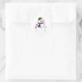 Lieve Kleine Sneeuwman Ronde Sticker (Tas)