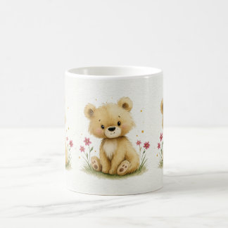Lieve Kleine Teddy in een SterrenTuin Koffiemok