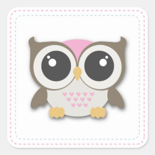 Lieve kleine uil STICKERS