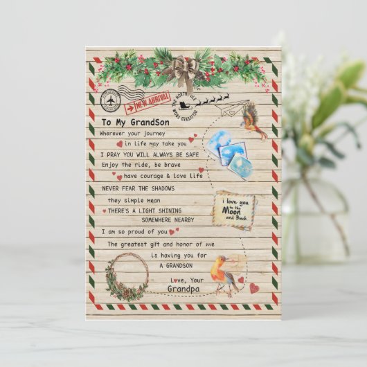 Lieve Kleinzoon|Brief Aan Mijn Kleinzoon Ik Ben Tr Kaart (Staand voorkant)