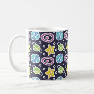 Lieve Kleurrijk Ruimtepatroon Koffiemok