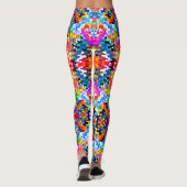 Lieve kleurrijke abstracte vierkanten leggings (Achterkant)