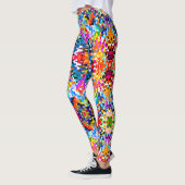 Lieve kleurrijke abstracte vierkanten leggings (Links)