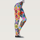 Lieve kleurrijke abstracte vierkanten leggings (Rechts)