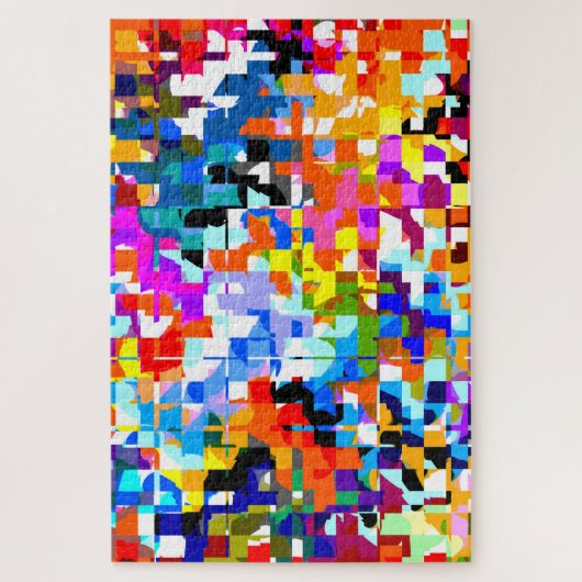 Lieve kleurrijke abstracte vierkanten legpuzzel (Verticaal)