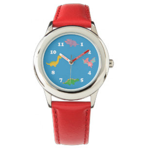 Lieve Kleurrijke Dinosauriërs Kinderen Horloge