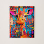 Lieve Kleurrijke Giraf Legpuzzel (Verticaal)