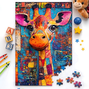 Lieve Kleurrijke Giraf Legpuzzel