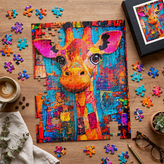 Lieve Kleurrijke Giraf Legpuzzel