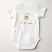 Lieve Kleurrijke Regenboog Stokfiguur Vogel Vlinde Romper (Achterkant)