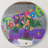 Lieve kleurrijke verjaardag ronde button 6,0 cm (Voorkant)