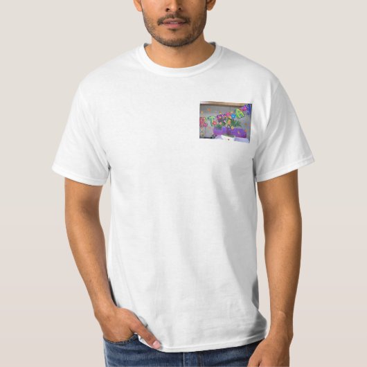 Lieve kleurrijke verjaardag t-shirt (Voorkant)
