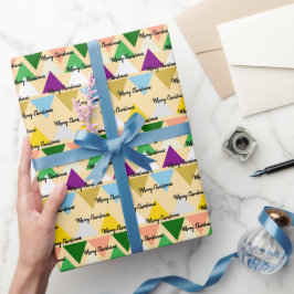 Lieve Kleurrijke vrolijke kerst typografie Cadeaupapier