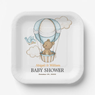 Lieve Knuffel Beer Baby Shower Feest Papieren Bordje