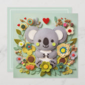 Lieve Koala Valentijnsdag bericht Feestdagenkaart (Voorkant / Achterkant)