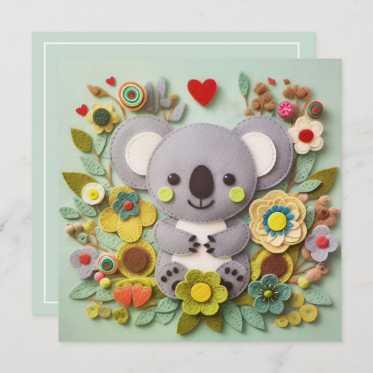 Lieve Koala Valentijnsdag bericht Feestdagenkaart (Voorkant / Achterkant)