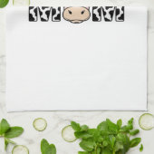 Lieve Koe Moeder Strik Grafisch Ontwerp_1 Theedoek (Gevouwen)