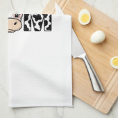 Lieve Koe Moeder Strik Grafisch Ontwerp_1 Theedoek (Quarter Fold)