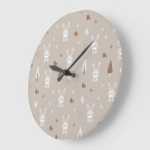 Lieve Konijn Kinderen Patroon Grote Klok (Hoek)