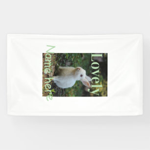Lieve konijn konijn huisdier foto naam groene past spandoek