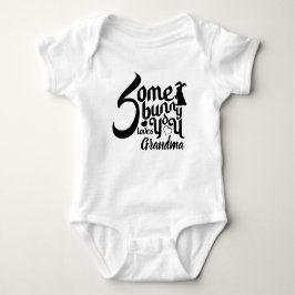 Lieve Konijn Liefde Pasen Zwart En Wit Typografie  Romper