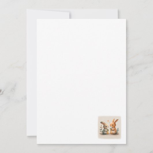 Lieve Konijn met Wortels Kaarten (Achterkant)