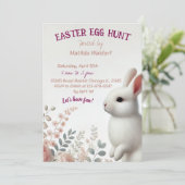 Lieve Konijn Pasen Eierjacht Uitnodiging (Staand voorkant)