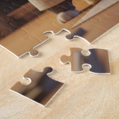 Lieve Konijnwetenschapper Viert Project Afgerond Legpuzzel (Zijkant)