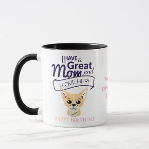Lieve Kortharige Honing Chihuahua MOEDER Verjaarda Mok