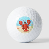 Lieve kreeft op het strand golfballen (Voorkant)