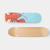 Lieve kreeft op het strand persoonlijk skateboard (Horizontaal)