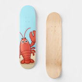 Lieve kreeft op het strand persoonlijk skateboard (Voorkant)