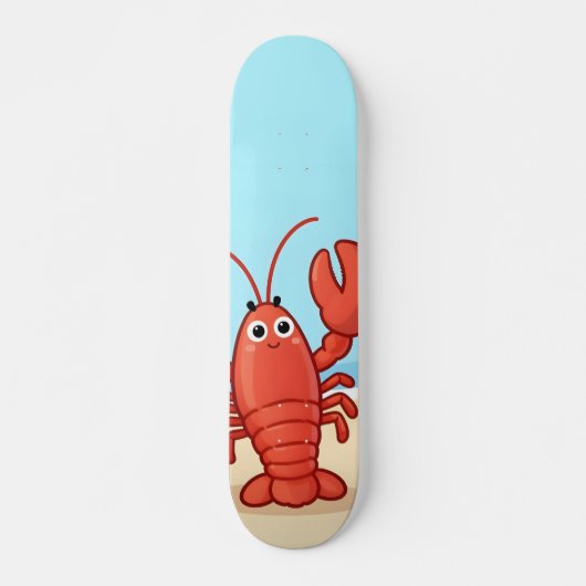 Lieve kreeft op het strand persoonlijk skateboard (Voorkant)